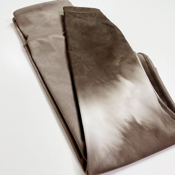 Athleta Elation Tight High Rise Legging Watercolor 7/8 Neutral Tan White S - Picture 8 of 11